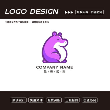 河马logo标志