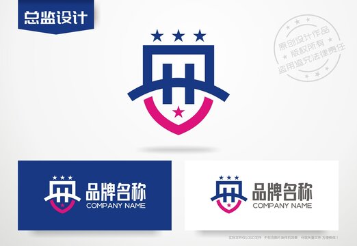 字母H设计logo贵族教育标志