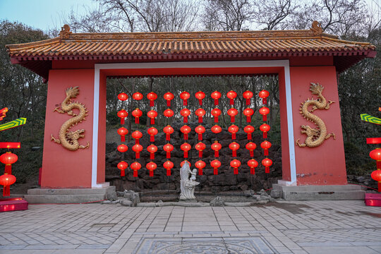 开封龙亭公园元宵节灯会彩灯夜景