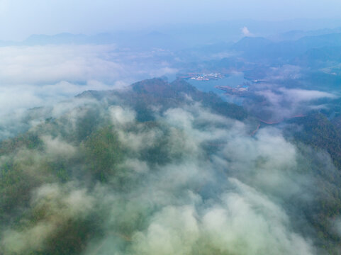 千岛湖森林和云海风光