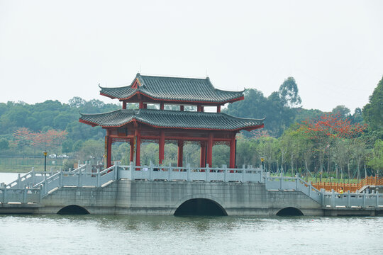 亭台楼阁山水古建筑美景