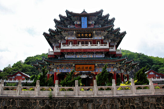 天门山寺观音阁寺庙建筑