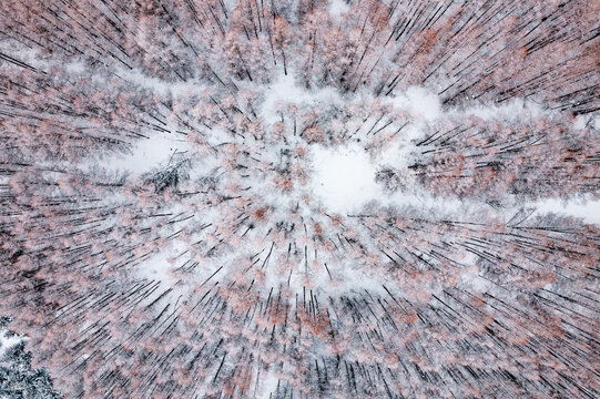 吉林松岭雪村冬季东北农村雪景