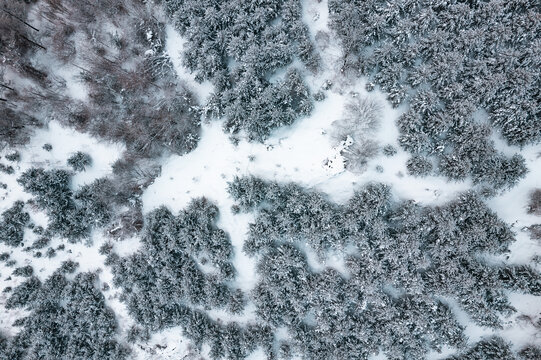 吉林松岭雪村冬季东北农村雪景