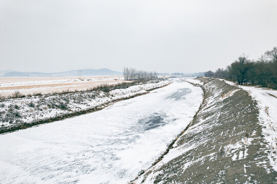 吉林雾凇岛雪后旅游风光航拍