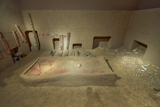 陶寺文化中期M22王墓模型
