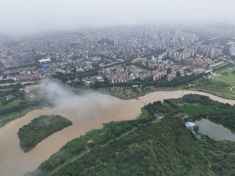 山林河流城市