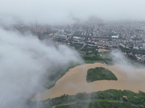 山林河流城市