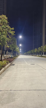 路灯马路小道
