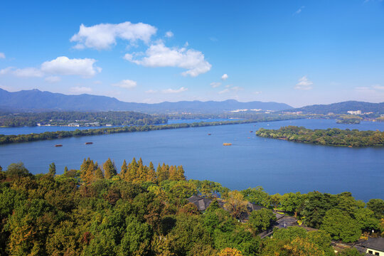 杭州西湖山水景观