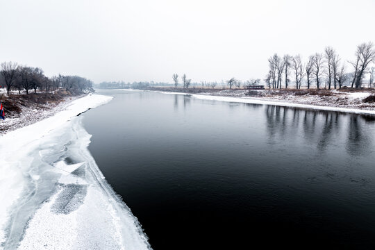 吉林雾凇岛雪后旅游风光航拍