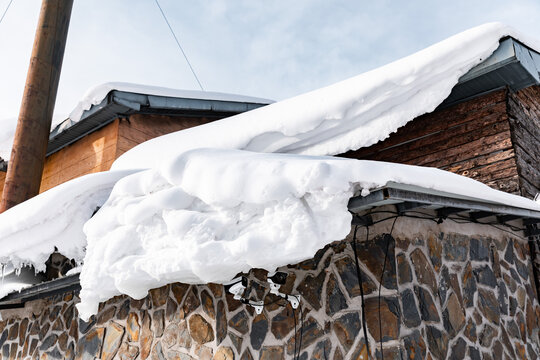 积雪冰晶冰凌冰挂结冰雾凇东北