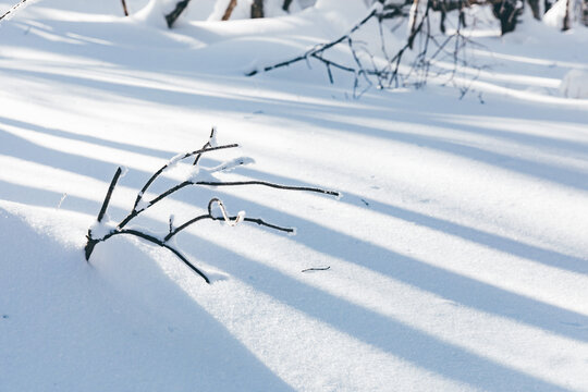 冬季天森林雪景树挂东北老里克湖