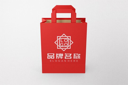 公司手提袋logo样机