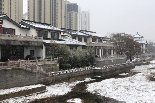 香河公园雪景