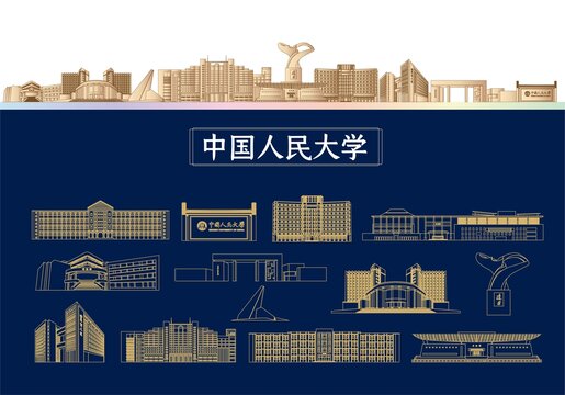 中国人民大学建筑插画