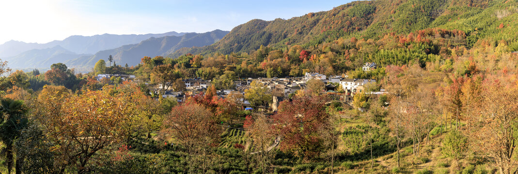 秋天的黟县塔川