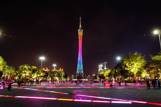 广州花城广场夜景