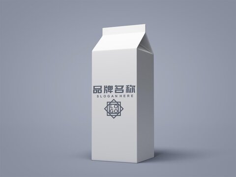 牛奶盒logo样机