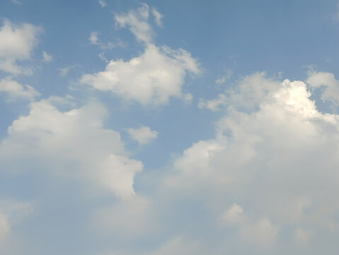 蓝天白云的天空