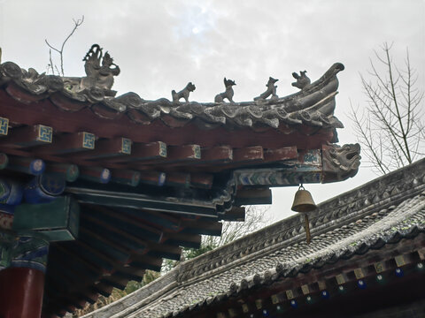 草堂寺古建屋檐