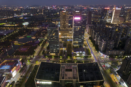 佛山南海金融高新区城市风光夜景