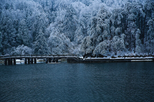 庐山雪景