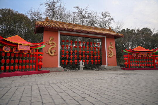 开封龙亭公园灯笼灯会花灯夜景