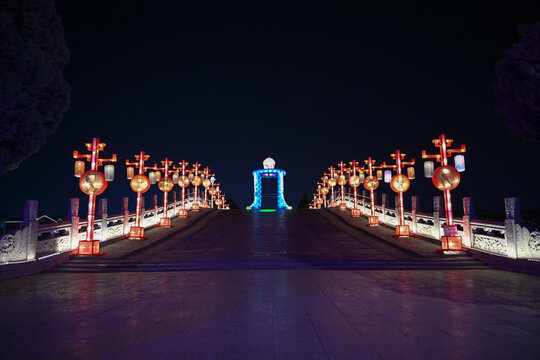 开封龙亭公园灯笼灯会花灯夜景