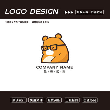 卡通小熊logo标志