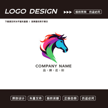 马logo标志