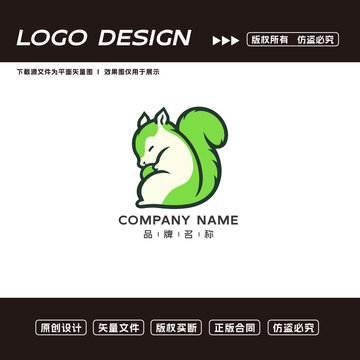 卡通松鼠logo标志