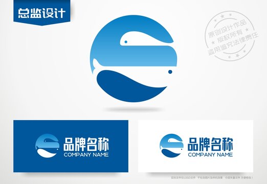 海产品logo鱼标志