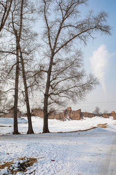 乡村雪景