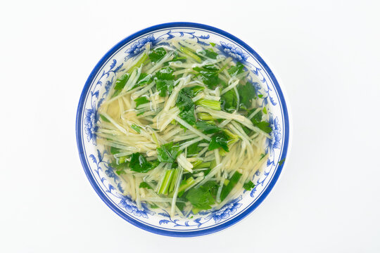 芹菜叶土豆丝汤