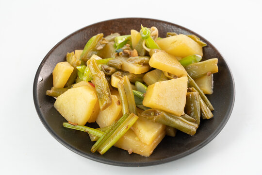 土豆煎豆角