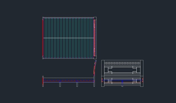 实木家具床环境设计DWG