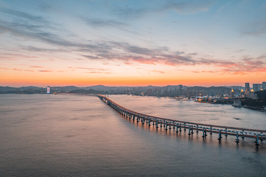 大连星海湾跨海大桥夜景