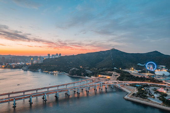 大连星海湾跨海大桥夜景