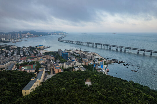 大连跨海大桥地标风光航拍