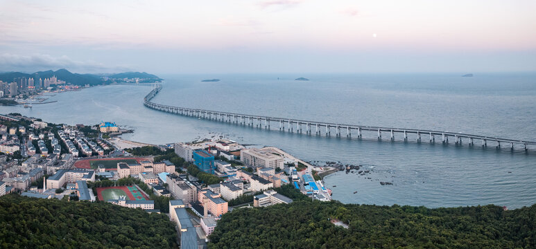 大连跨海大桥地标风光航拍