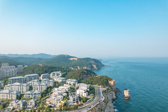 大连旅游风光地标石槽海岛礁石