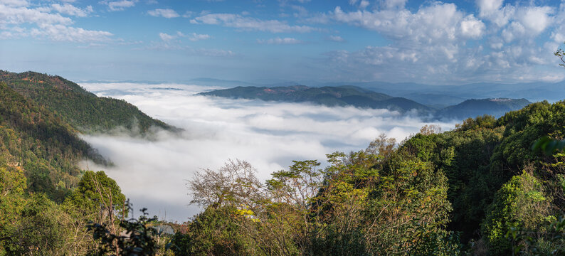 景迈山云海日出自然风光