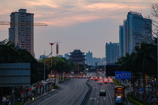 南宁民族大道街景街道