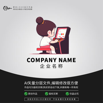 游戏厅女孩电玩LOGO