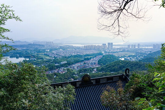 杭州湘湖俯拍风景