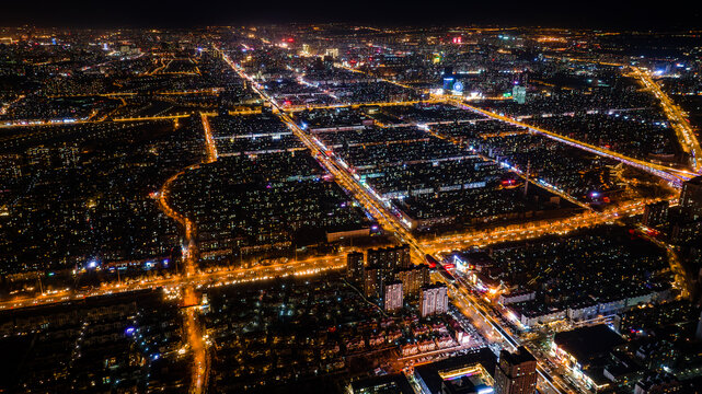 中国长春南部新城夜景