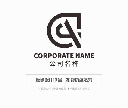 DA字母logo