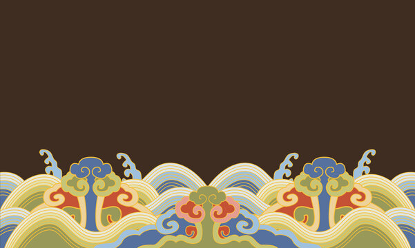 江崖海水纹水纹纹样纹饰服装图案