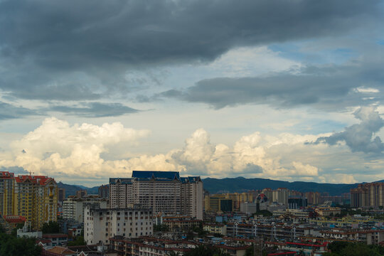 西双版纳景洪市的建筑和景观